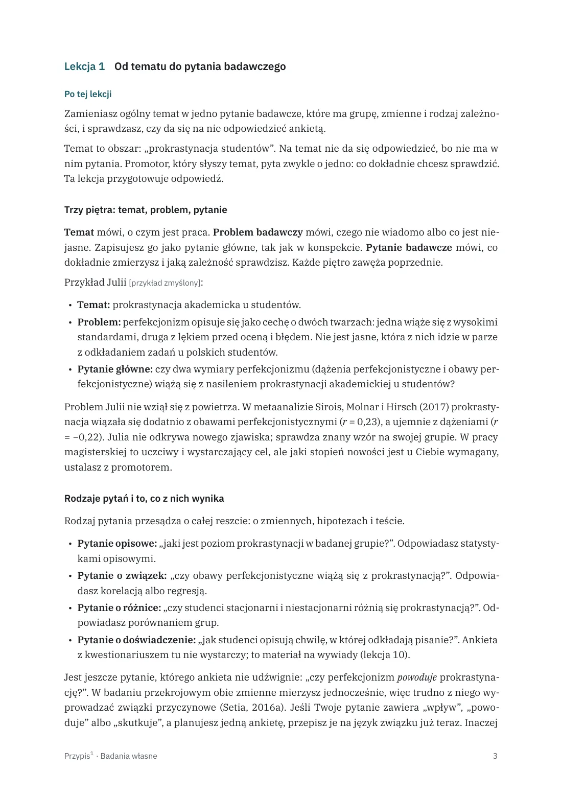Strona 3 kursu Badania własne krok po kroku